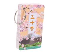 minkissy Japanese Hiragana and Katakana Flash Cards Set for Beginners Portable Educational Learning Cards Ring for Boys and Girls Fun Alphabet Practice