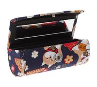 minkissy Japanese Style Lipstick Holder Vintage Lipstick Case Mirror Portable Makeup Organizers for Women