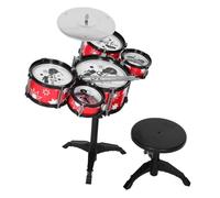 minkissy Jazz Drum Set Mini Drum Kit with Realistic Design Portable Musical Instrument for Early Music Education and Rhythm Practice
