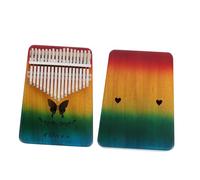 minkissy Kalimba Thumb Piano Keys Mini Kalimba for Beginners with Butterfly Rainbow Design Portable Finger Piano for Adults Ergonomic Musical Instrument for School Outdoor Party