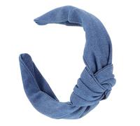 minkissy Knotted Denim Headband for Women and Girls Non-slip Top Knot Hair Accessory Comfortable and Stylish Everyday Use Wide Hairband for Casual Looks