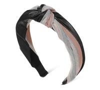 minkissy Knotted Headband for Women Striped Pu and Blend Wide Hair Accessory for Washing Face Skincare Versatile Boho Style for Any Occasion
