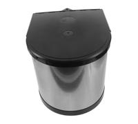 minkissy L Rotating Kitchen Trash Bin with Auto Opening Lid and Removable Inner Bin, Space-saving under Sink Waste Can for Modern Kitchens, Handsfree and Easy to Clean Plastic In-cabinet