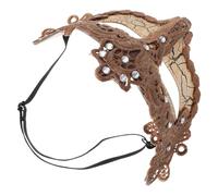 minkissy Lace for Women with Rhinestone Decoration Half Face Eye Mask for Carnival Halloween Costume Parties Proms and Cosplay Accessories