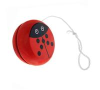 minkissy Ladybird Wooden Yo Yo with String Cute Insect Design Educational Challenging Fun for Boys and Early Learning Plaything