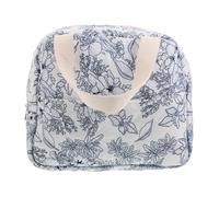 minkissy Large-Capacity Cosmetic Bag for Makeup and Jewelry Storage Portable Travel Makeup Organiser Bag Zipper and Handle for Long-Distance Travel Insulated Lunch Tote for Women