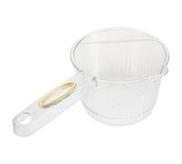 minkissy Large Kitchen Water Scoop Ladle with Ergonomic Handle and Deepened Plastic Design, Suitable for Home Use to Scoop Vegetables and Fruit, Protects Hands from Burns