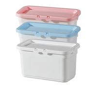 minkissy Laundry Powder Storage Box Plastic Container with Lid 7.20X4.13X3.94 Inch Stackable Design for Organising Laundry Capsules