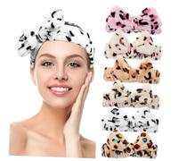 minkissy Leopard Print Headband Set Soft Makeup Headband for Spa Skincare Face Wash and Top Knot