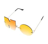 minkissy Letter Sunglasses Red PC Alloy Sunglasses for Stage Photos | Black Retro Sunglasses, Creative Design, Bright Decorative Look, Young People Accessory, Unique Style