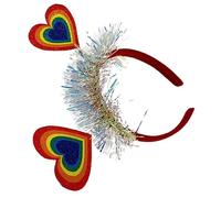 minkissy Lgbt Rainbow Hair Hoop Pride Headband with Soft for Adults for Pride Events Festivals Birthday Parties Unforgettable Memories