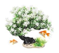minkissy Lifelike Aquarium Tree Ornament Realistic Bonsai Decor for Aquascaping Versatile Fake Plant for Fish Tank Landscaping Hiding Spots Easy to Clean Aquarium Decoration