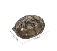 minkissy Lifelike Taoist Turtle Shell Sculpture Handheld Fortune Telling Ornament Portable Divination Tool Feng Shui Decor for Office Study Collection