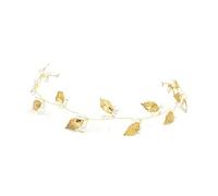 minkissy Luxurious Leaf Bridal Headband Gold Alloy Elegant Wedding Headpiece Stylish Leaf Hair Band Perfect for Wedding Decorations