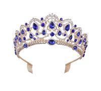minkissy Luxurious Wedding Crown Baroque Rhinestone Bridal Headband for Elegant Events