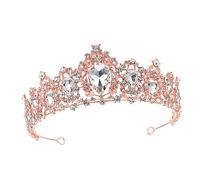 minkissy Luxury Bridal Hair Decor Baroque Style Tiara Queen Crown Headdress for Wedding