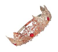 minkissy Luxury King's Coronation Crown Tiaras for Adults Unique Hair Decor for Performance Show Rhinestone Headdress