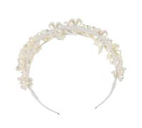 minkissy Luxury Pearl Crown Tiara for Women Bridal Headpiece Elegant and Lightweight Suitable for Wedding
