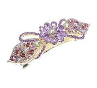 minkissy Luxury Women's Hairpin Hair Clip Rhinestones for Occasions Strong Spring Clip for Ponytail Elegant and Hair Accessory