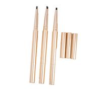 minkissy Makeup Accessories 3pcs Waterproof Brow Pencil Set Rose Gold Easy to Use Elegant