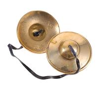 minkissy Meditation Cymbal Bell for Yoga Practice Cymbals Bell Instrument Handcrafted Tibetan Tingsha for Religious Ceremony