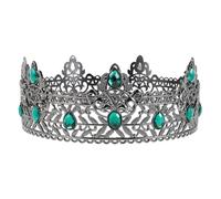 minkissy Men's Medieval Royal Crown with Rhinestones Full Headpiece for Prom Wedding Birthday Cosplay Elegant Tiara for King Costume and Themed Events