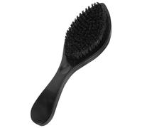 minkissy Men's Oily Hair Style Bulldog Beard Oil Groin Wax Brush Double-sided Brush Barber Scalp Scrubber Filler Scalp Massager Men Bristle Hair Black