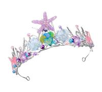 minkissy Mermaid Hair Accessory Headband Elegant Tiara with Sparkling Rhinestones for Birthday Cosplay Parties Versatile Headdress for Women Ocean Inspired Design