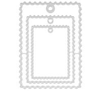 minkissy Metal Cutting Die Stencil 9.5x7cm Carbon Steel DIY Stamp Edge Frame for Card Making Scrapbooking Embossing Crafts