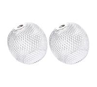 minkissy Metal Lampshade Globe Light Covers 2pcs Stylish Protective Light Shades with Even Illumination for Pendant Lamps and Ceiling Bulbs