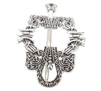 minkissy Metallic Decor Hair Stick Viking Hairpin Women's Hair Stick Simple and Elegant Center of Attention