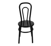 minkissy Mini Alloy Chair Ornament for Doll House Black Miniature Furniture Accessory Portable Lightweight Bench Model Decorative Prop for Fairy World Decor