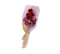 minkissy Mini Artificial Red Bouquet for Dollhouse Furniture Miniature Flowers Decoration for DIY Scenes Realistic Texture for Miniature Landscape and Dollhouse Accessories
