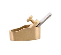 minkissy Mini Brass Luthier Tool Violin Thumb Planer Woodworking Hand Plane 14mm Blade for Precision Violin Making and Instrument Surface Trimming