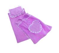 minkissy Mini Dollhouse Bedding Set Purple Comforter Bed Sheets Pillow Accessories for Dollhouse Bedroom Decor Lightweight Pretend Play Compatible with Various Doll Furniture