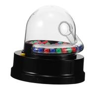 minkissy Mini Electric Lucky Ball Picker Lottery Machine for Party Games Portable Transparent Number Drawing Plastic Construction Fun and Fair Lottery Game Prop for Birthdays and Year