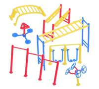minkissy Mini Fitness Model Set Dollhouse Sports Equipment Tiny Gym Accessory Table Model Building Kits Miniature Exercise Equipment for Dollhouse Park Scene