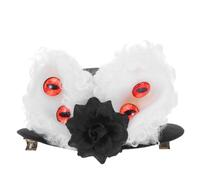 minkissy Mini Hat Hair Clip Gothic Rabbit Ears Eyeball Flower Barrette for Halloween Costume Accessories Versatile Hairpins for Women Christmas Tea Party Suitable for Thin Thick Hair