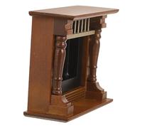 minkissy Mini House Fireplace Model Wooden Dollhouse Fireplace Decor for Miniature Room Decoration Creates Cozy Scenes Material for Endless Creativity