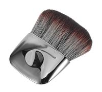 minkissy Mini Portable Travel Makeup Brush Flat Top Blush Powder Tool for Women Soft Brush for Go Use Stylish Electroplated Handle Compact Design