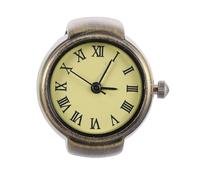 minkissy Mini Retro Quartz Ring Watch for Men and Women, Small Size Zinc Alloy Finger Watch with Easy to Wear Vintage Design, Decorative Accessory for Festivals and Everyday Wear