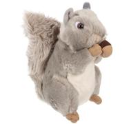 minkissy Mini Squirrel Stuffed Animal Plush Faux Fur Doll with Delicate Hand Feel Compact Decorative Ornament for Home Office Party Indoor Plush Accessory