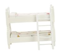 minkissy Miniature Bunk Bed for Doll Houses Lightweight Dollhouse Furniture Accessory for Bedroom Layouts Realistic Craftsmanship for Role Playing and Family Interaction
