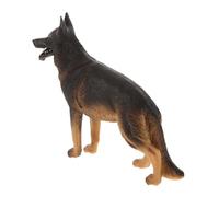 minkissy Miniature German Shepherd Dog Model Realistic Figurine Figure Accessories for Cake Toppers and Home