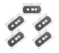 minkissy Minute Retro Style 5pcs Blank Tape Cassette with Hard Plastic Case Portable Size Audio Recording Tape Versatile Use for Music Appreciation and Parties