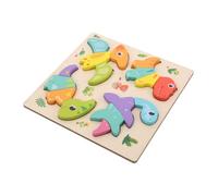 minkissy Montessori Animal Wooden Puzzle Large Blocks for Shape Matching Game for Fine Motor Skills Development Cognitive Learning and Parent Interaction Early Education