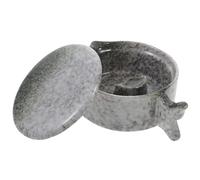 minkissy Multi-function Ceramic Ink Dish with Lid Sturdy Chinese Calligraphy Ink Pond and Brush Rest Sturdy Plate for Painting and Drawing Art Supplies