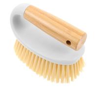 minkissy Multi Function Cleaning Brush with Wooden Handle for Bathroom Kitchen Tile and Floor Crevices for Grout Lines and Narrow Spaces