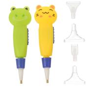 minkissy Multi-functional Nail Art Dotting Pen with Point Drill Tips for DIY Manicure and Rhinestone Application Comfortable Grip Tool for Precise Nail Design