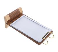minkissy Multi-page Flip Menu Display Holder for Restaurant and Dining Area, Versatile Desktop Sign Holder with Wood and Iron Materials, Space-saving Stylish Appearance Menu Stand